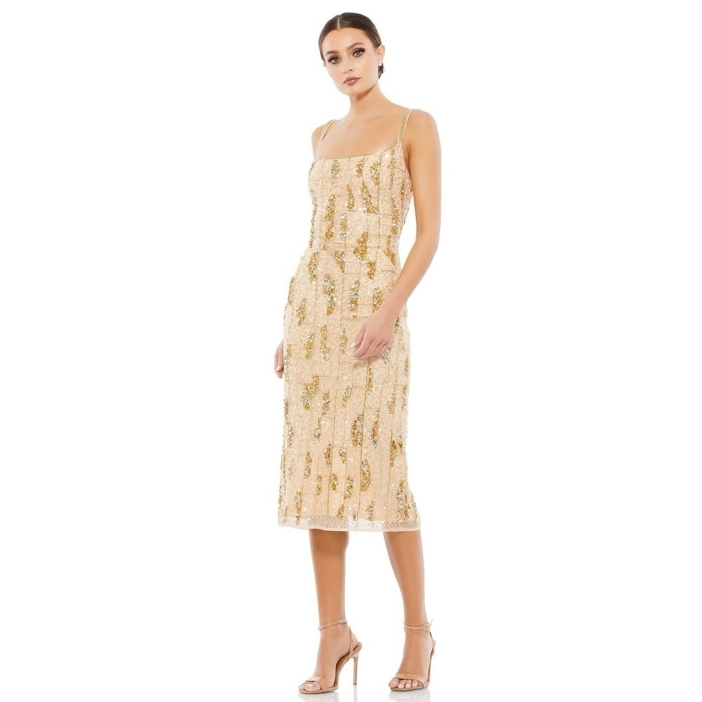 Mac Duggal 10770 NWOT Square Neck Embellished Dress